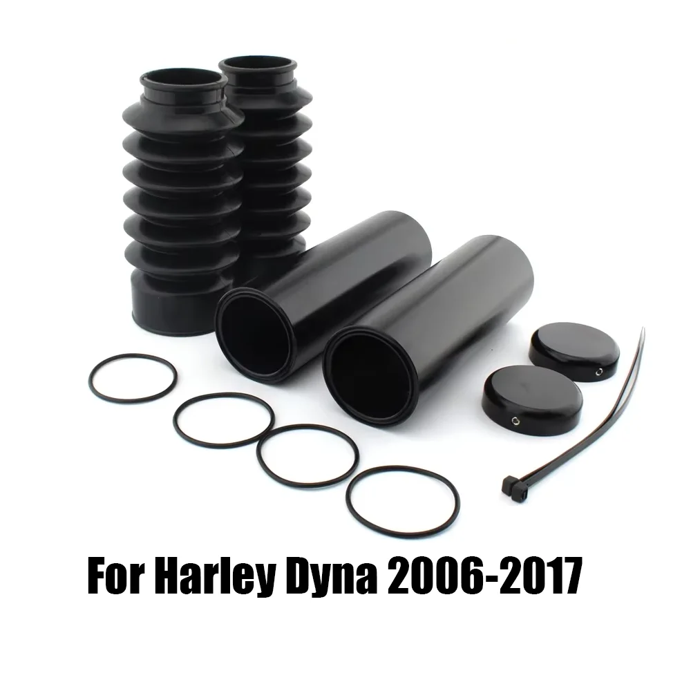 

For Harley Davidson Dyna 2006-2017 Motorcycle Front Fork Shock Absorbers Cover Gaiter Boot Tube Slider