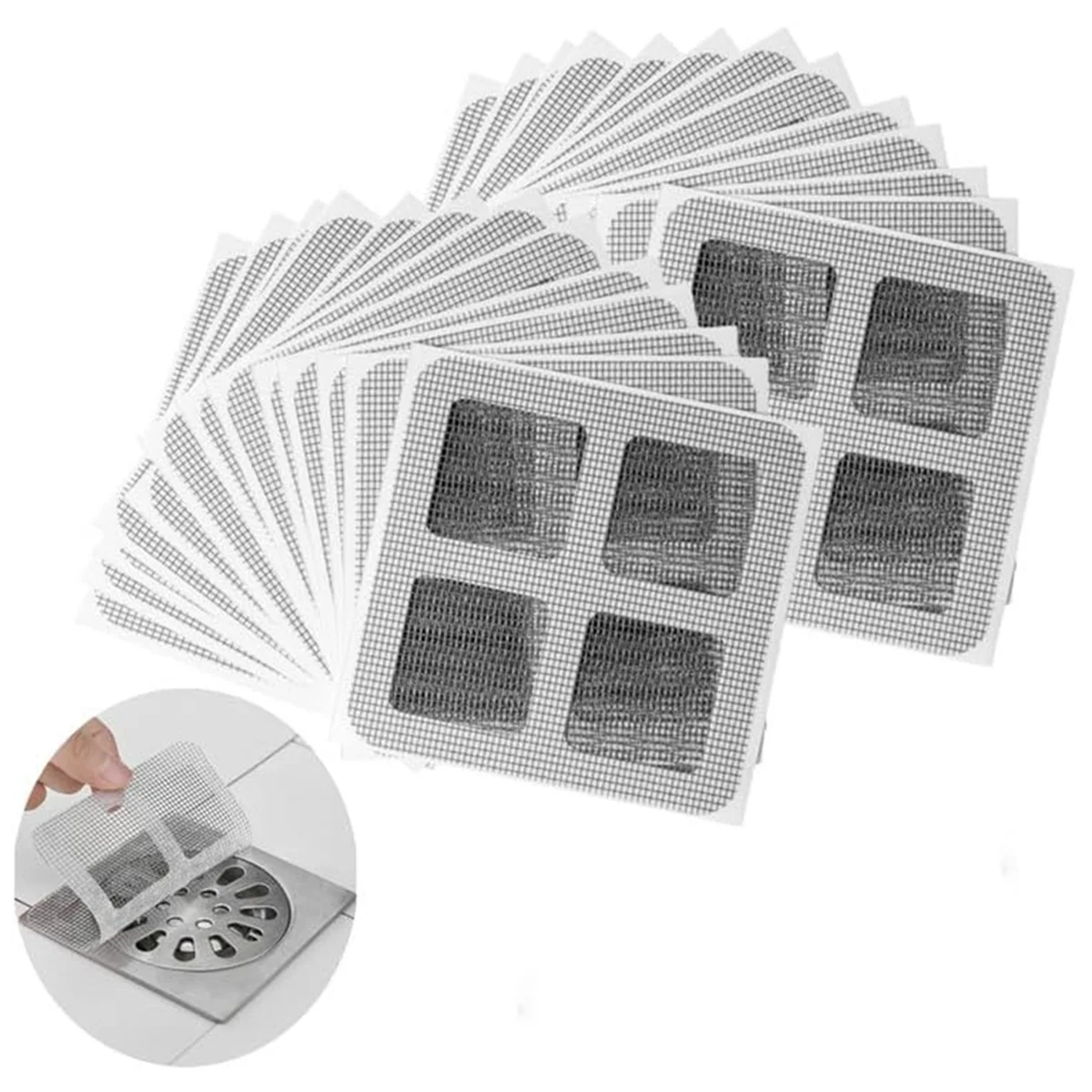 Disposable Drainage Stickers, Drain Covers, Sewer Filters for Bathroom Laundry Bathtub Kitchen (20 Pieces)