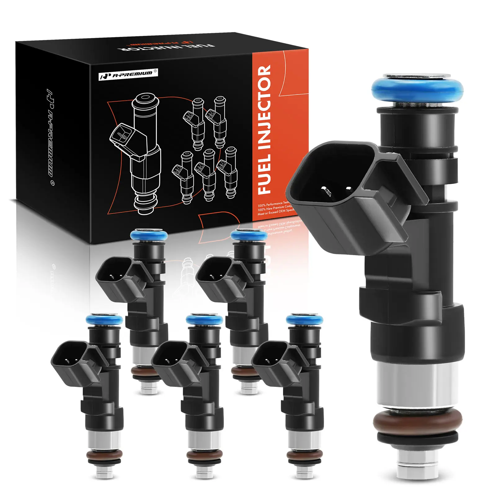 A-Premium 6Pcs Fuel Injector for Ford Explorer 2006-2010 Mustang 2005-2010 Ranger 2005-2011 Mercury Mountaineer 2006-2010