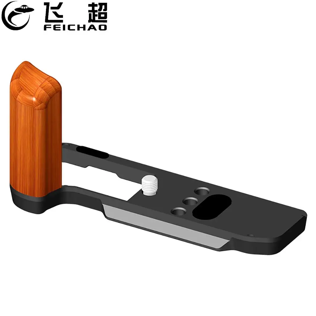 Быстросъемная пластина для Fuji XM5, деревянная ручка с винтом 1/4 для камеры Fujifilm X-M5, алюминиевая основа, L-образная монтажная пластина