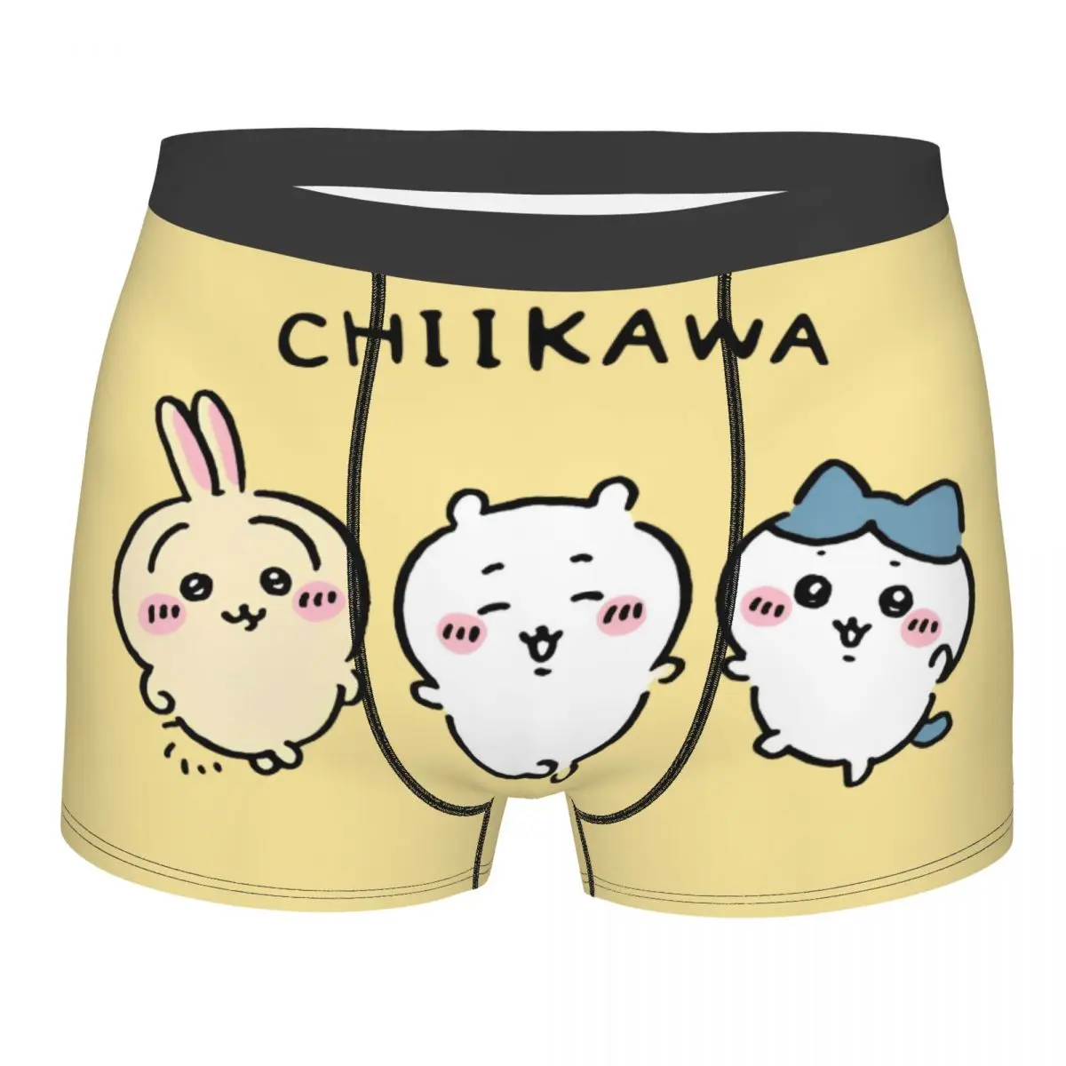 

Cute Chiikawa Kawaii Men's Underwear Japanese Design Boxer Briefs Shorts Panties Funny Breathable Underpants for Male Plus Size