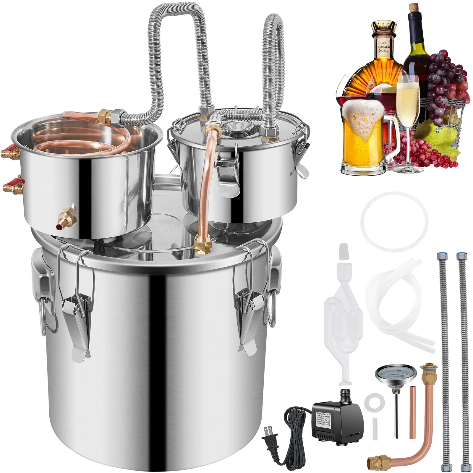 

Алкогольный дистиллятор, оборудование для пивоварения, DIY Wine Moonshine Apparatus