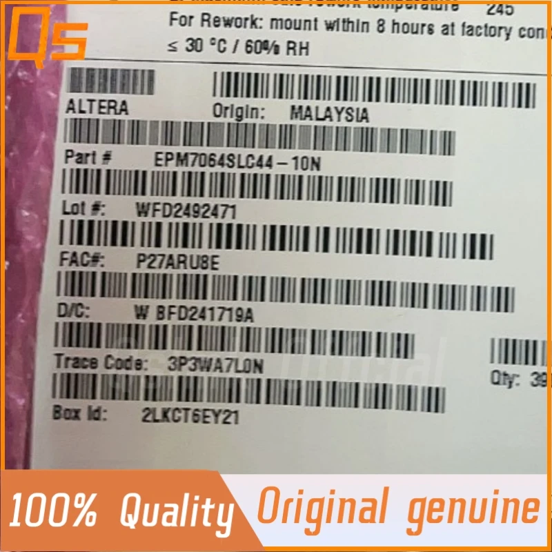 Lógica programável original IC, EPM7064 EPM7064SLC44-10N, PLCC-44 Microcontrolador, Novo