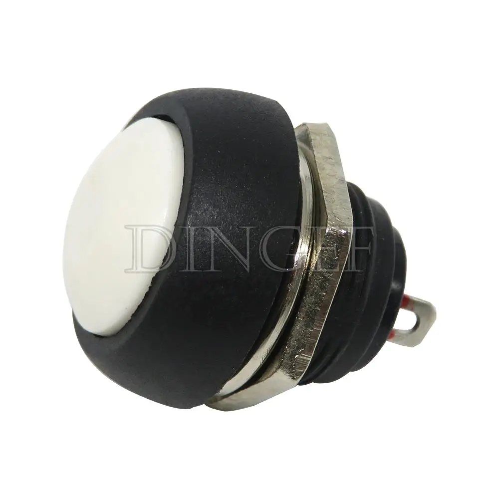 6PCS PBS-33b 2Pin Mini Switch 12mm 12V 1A Waterproof momentary Push button Switch since the reset Non-locking