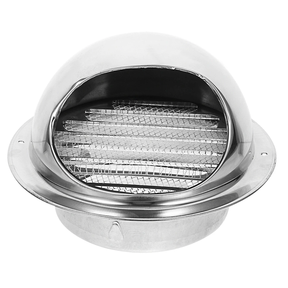

Stainless Steel Exhaust Vent Cap 70mm Brushed Finish Wall Ceiling Kitchen Dryer Vent Hose Mesh Screen Prevents Rain Debris