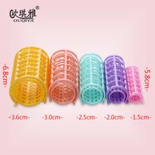 Plastic Hair Rollers Curlers Snap on Rollers Self Grip Rollers for Diy Hairdressing Hair Salon Hair Barber Curling Ribbon random