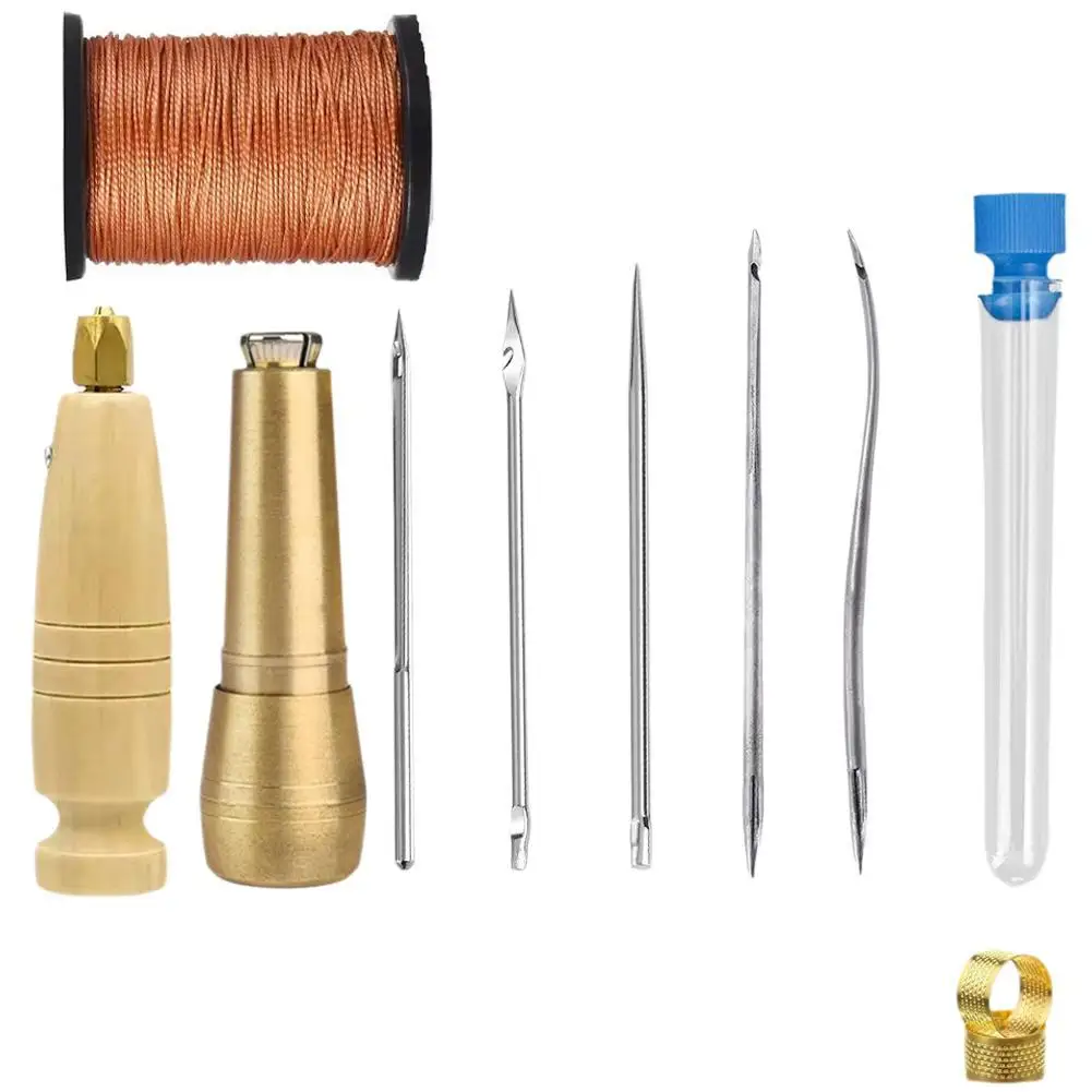 Kit de Costura em Couro DIY: Agulhas e Ferramentas Resistentes para Costura Manual de Sofás, Sapatos, Mochilas e Artesanato