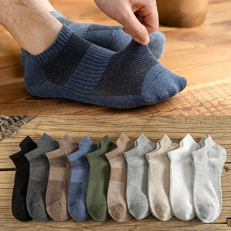 

10-Pairs Unisex Low-Cut Socks - Patterned Casual & Athletic Socks for Gym, Running, Basketball