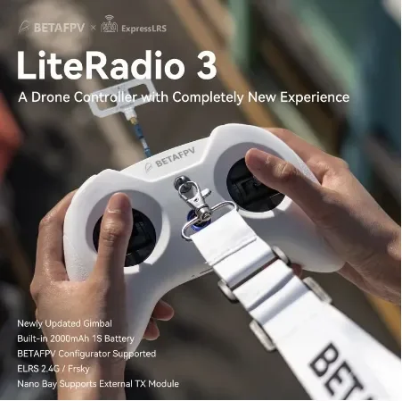 BETAFPV LiteRadio 3 2.4Ghz 8CH nadajnik radiowy obsługi protokołu Frsky Shadow do wyścigów FPV RC dla początkujących dronów