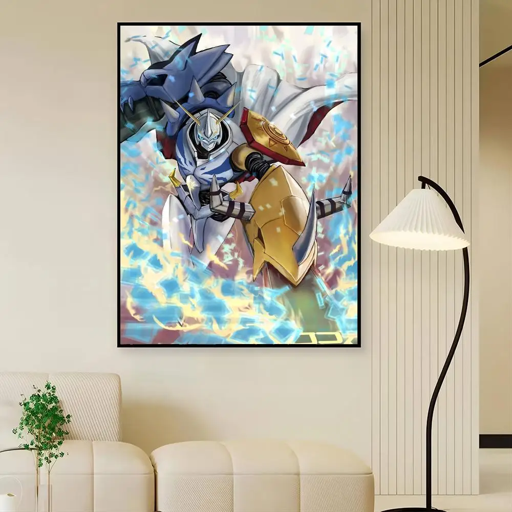 Cool D-Digimon Painting Calligraphy Canvas Painting Art For Bathroom, Living Room Home Wall Decor Picture