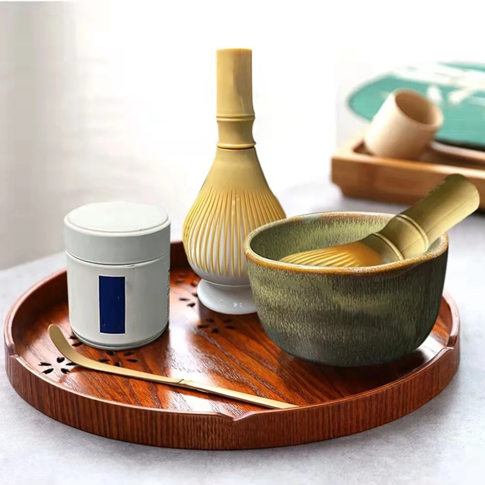 ABS Matcha Green Tea Powder Whisk Teaware Japanese Ceremony Bamboo Chasen Tea Mixing Tool Tea Brush Kitchen Accessories