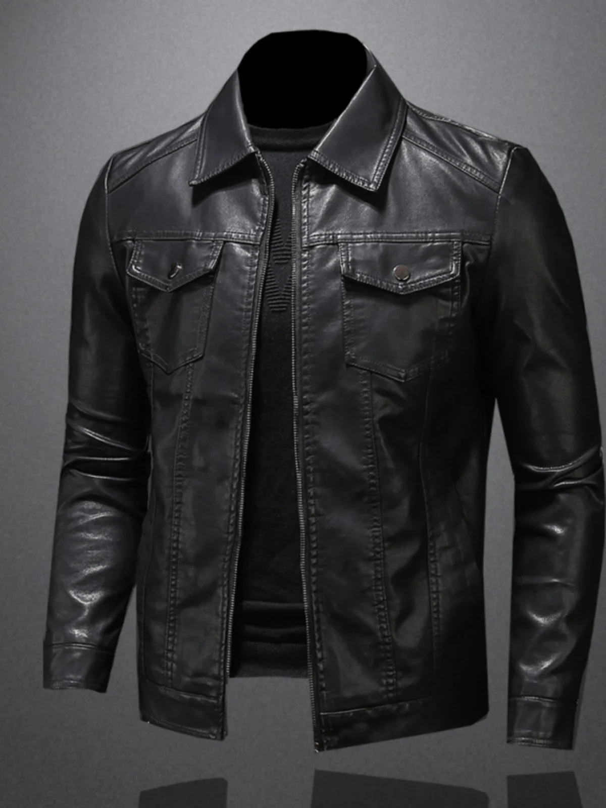 Vm Collared Leather… - image