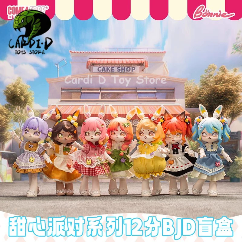 Come4free Anime Figure Jelly Cat 2 Sweetheart Party Series Blind Box Jointly Movable Doll Favorite Of Girls Birthday Gift