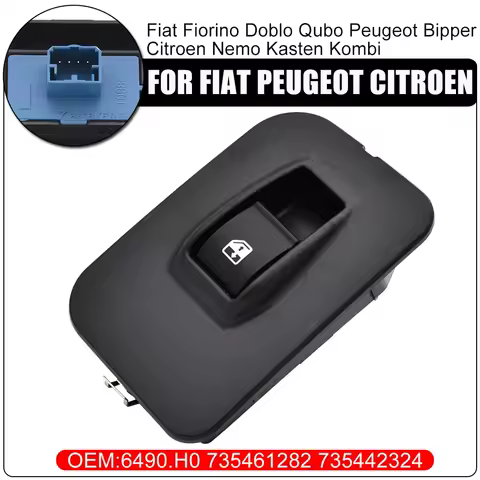 Car Accessories Electric Window Control Switch Button For Fiat Fiorino Doblo Qubo Peugeot Bipper Citroen Nemo Kasten 6490.H0