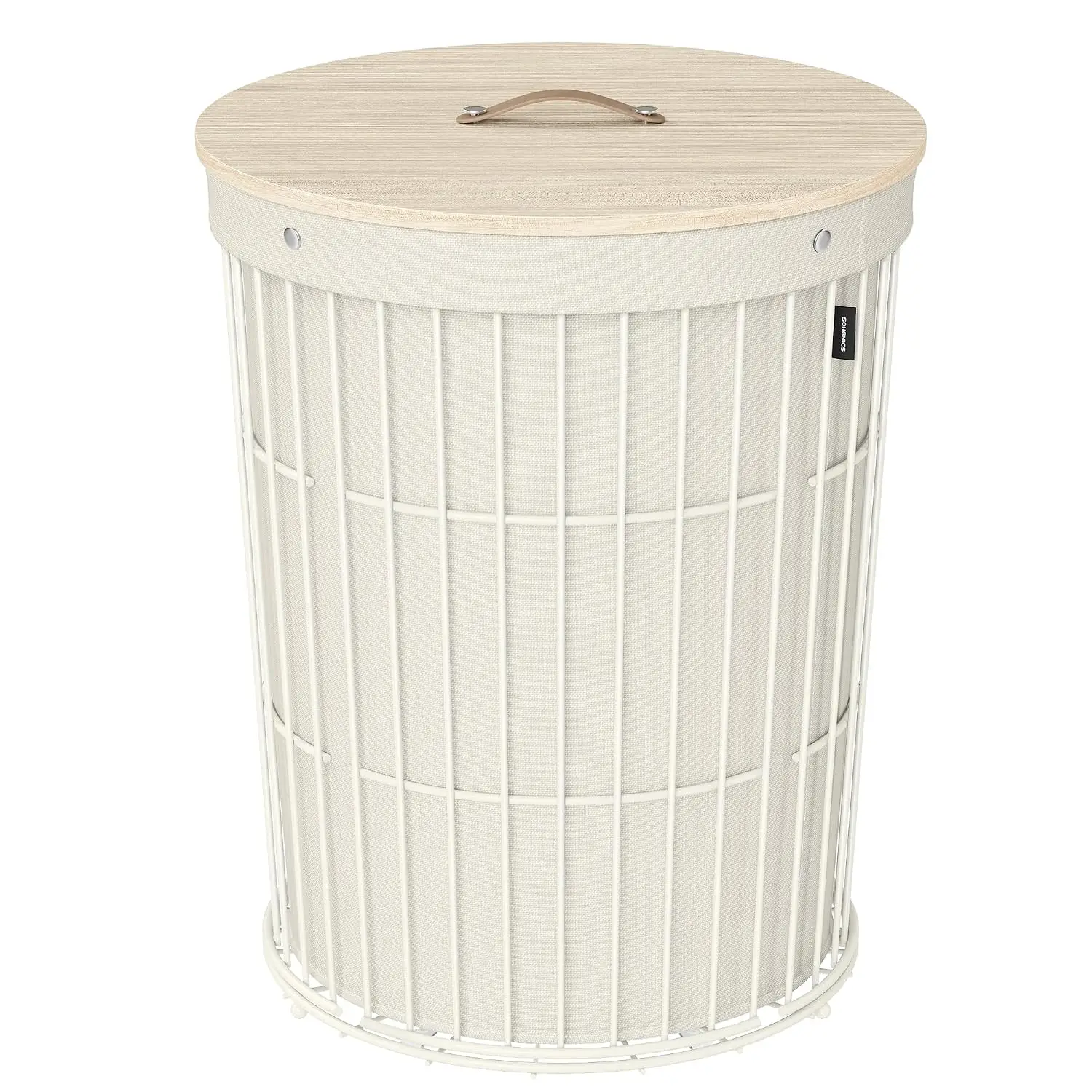 Laundry Hamper with Lid, Round, 25 Gallons (95 L)