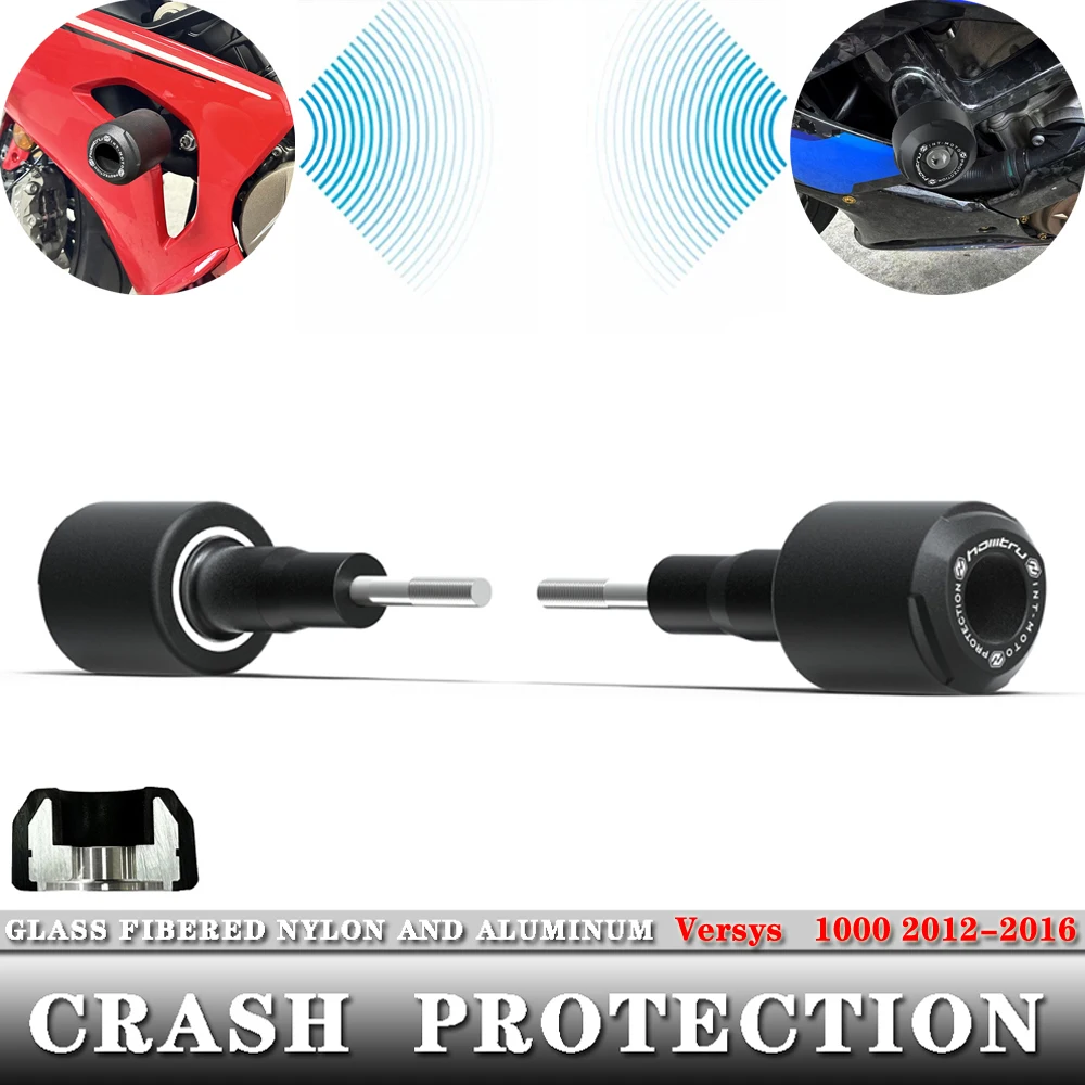 

For Kawasaki Versys 1000 / 2012 2013 2014 2015 2016 motorcycle Crash Protection Bobbins Aluminum + nylon fiberglass