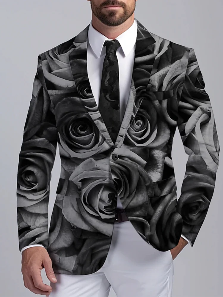 Rose Business Men\'s Business Casual Suit Street Fashion Suit Men\'s Jacket