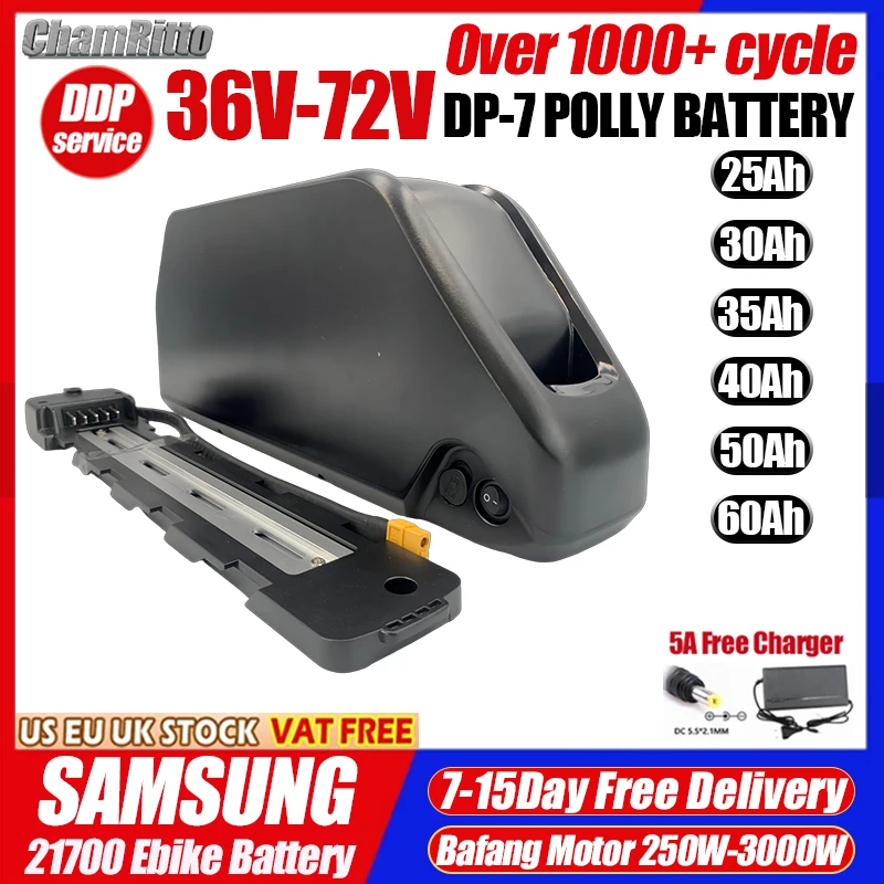 

Электрический велосипед 48 В cham-rider Down Tube 30ah Аккумулятор 60 В 72 В 3000 Вт Электрический велосипед 52 В 1500 Вт 40ah 50 60ah 1000 Вт Литиевая батарея
