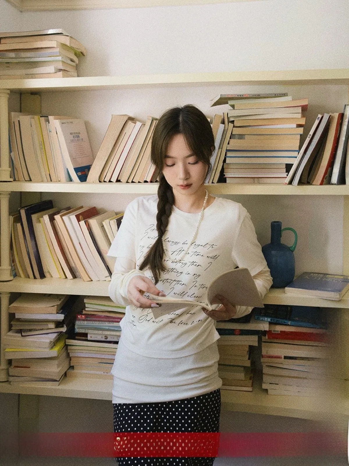 

DearSoCute Brand Folded Letter ort Sve T-irt Casual Sle Women's Faion Hand-Pied by Sts