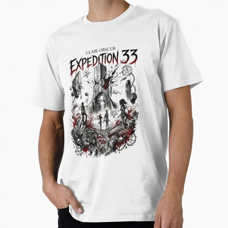 Clair Obscur Facing the Paintress Epic RPG  Gift tee for gamer 100% cotton printed Short Sleeve Graphic T-Shirt All size tops