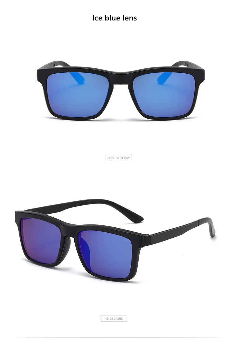 Clip su occhiali da sole Occhiali da guida da donna 6 in 1 Clip di vendita calda polarizzati Occhiali da sole di alta qualità Magnete Accessori ottici da viaggio magnetici unisex