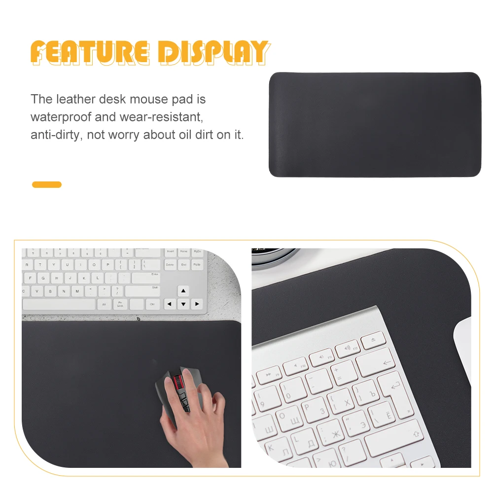 

Computer Mouse Pad Gaming Desk Home Mousepad Large Rectangle Non-slip Black Office