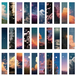 30Pcs Fantasy Clouds Sky Moon Bookmarks Students Book Page Holder Reading Items Korean Stationery Office Supplies