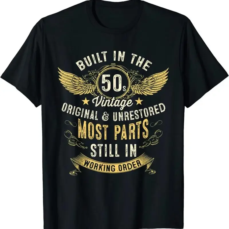 Mens Vintage 1950S Built In The 50S Fifties Funny 70Th Birthday T Shirt S 3Xl