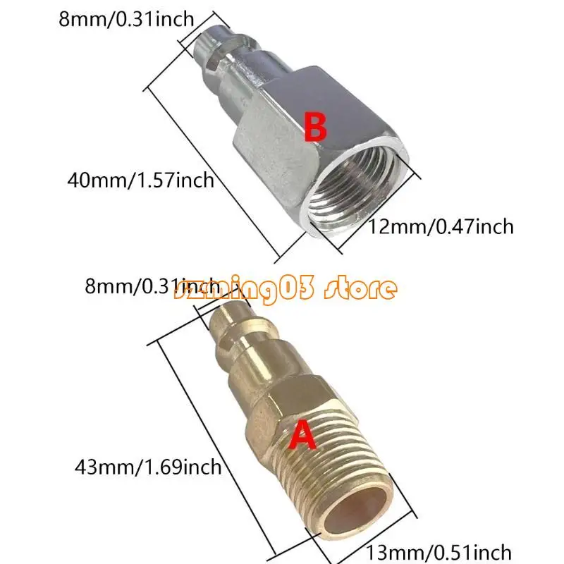 H9ec 1/4inch NPT Air Compressor Connector Air Line Line Line Adapter Adapter
