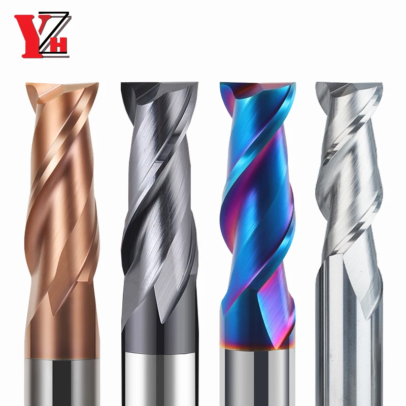 YZH HRC55 konec mlýn CNC 2 flutes karbid frézování řezačka nástroje 1 na 20mm CNC stroj frézování nástroje