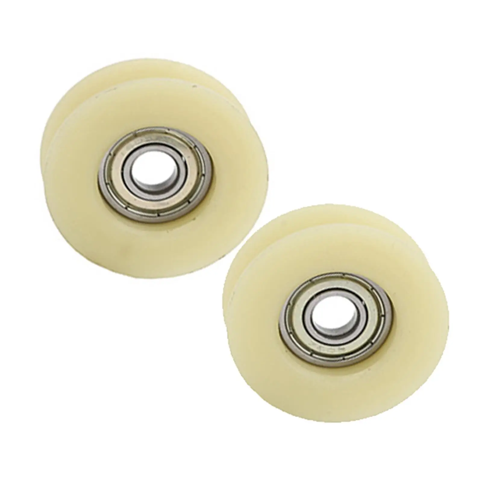 2 Pieces Pulley Chain Tensioner Roller Chain Roller Pulley Tensioner Wheel White