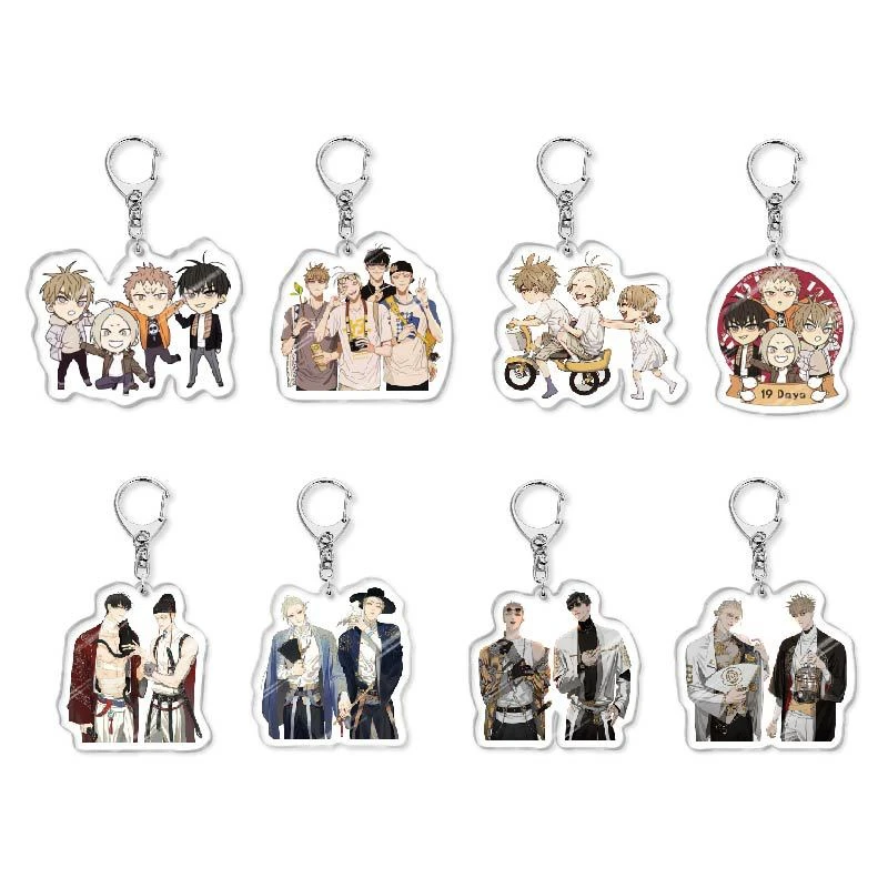 Anime Acrylic Pendant Figure Key Chain for Children, Old Xian He, Tian Jian Yi, Manga Youth, New Gifts, 19 Days