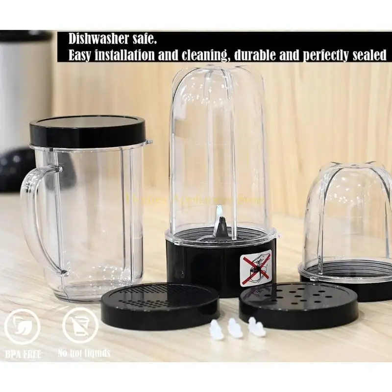 D0AB 블렌더 컵 블렌더 교체 부품 믹서 블레이드 쥬스 컵 마법 용 플라스틱 재료 250W MB1001 시리즈 블렌더