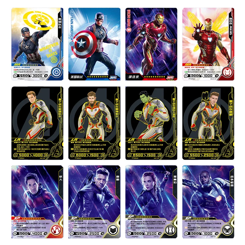 KAYOU Genuine Marvel Avengers Iron/Spider Man Movie Anime Collection Bronze Flash Card  Out Of Print Hero Battle Game Boy Gifts