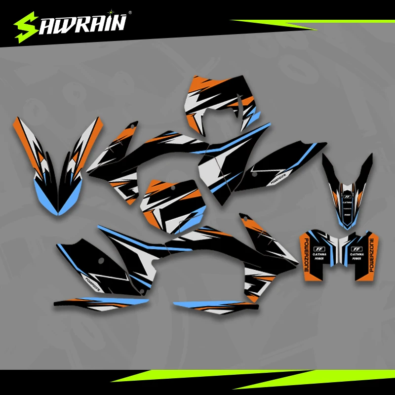 

Мотоциклетные графические фоны Sawrain, наборы наклеек для KTM EXC XCW SXF 11-12SXF 12-13EXC 004