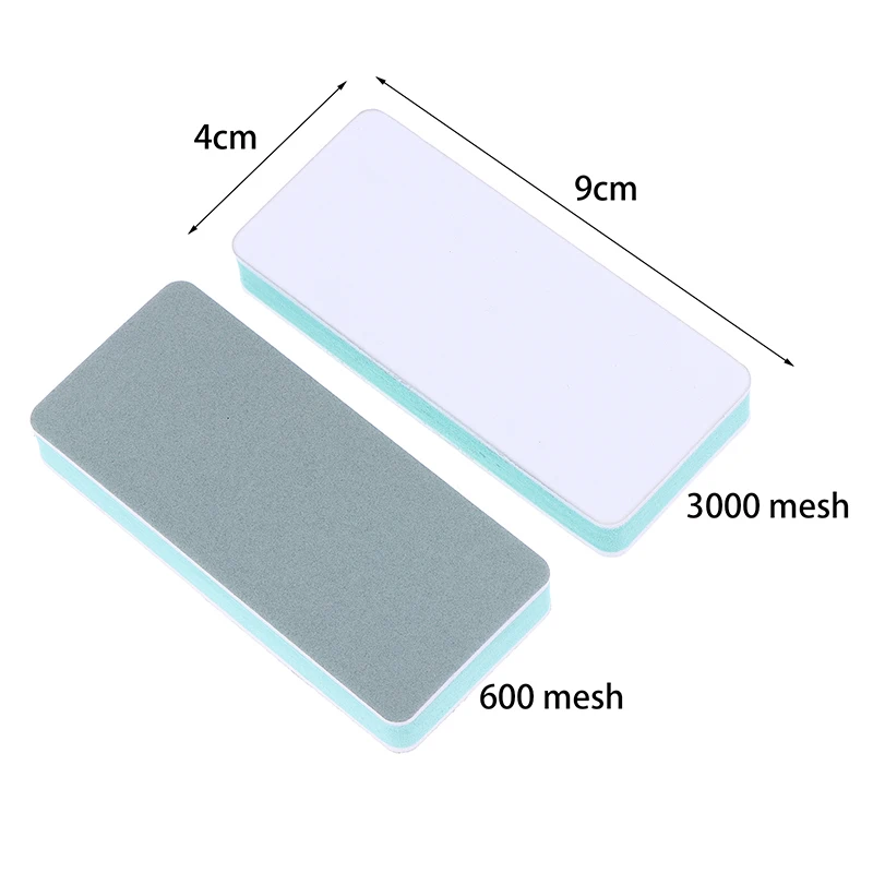 5 قطع إسفنجة صنفرة مزدوجة الجوانب 600 # & 3000 # كتل ساندر يدوية متعددة الوظائف وقابلة لإعادة الاستخدام لتلميع الأظافر بحزام الساعة #6
