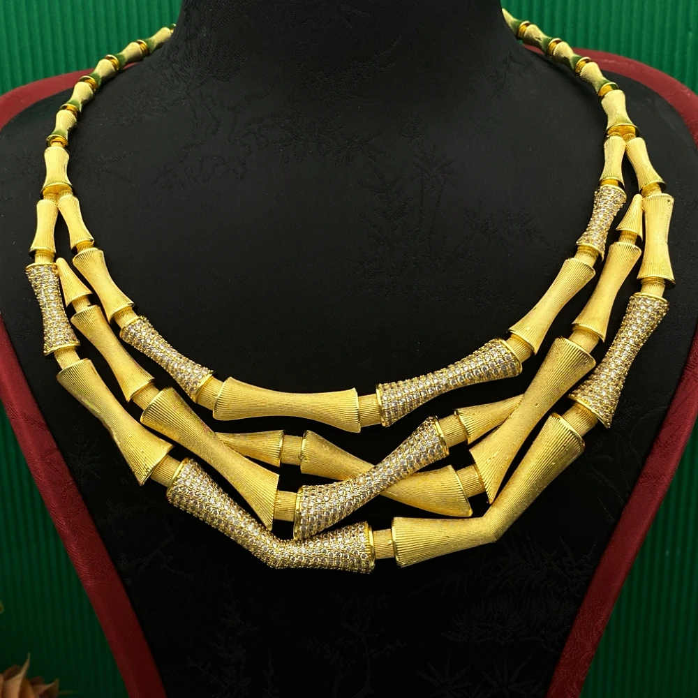 

Falair женский позолоченный медный комплект ювелирных изделий с искусственным цирконом, браслет, кольцо, ожерелье, серьги для свадьбы в Саудовской Аравии