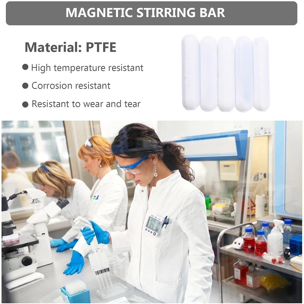 Imagem -03 - Barra de Agitação de Laboratório Industrial Rotor Magnético Misturador de Agitação de Ptfe Placa Agrícola Líquida Rod Agitador Alta Temperatura Pcs