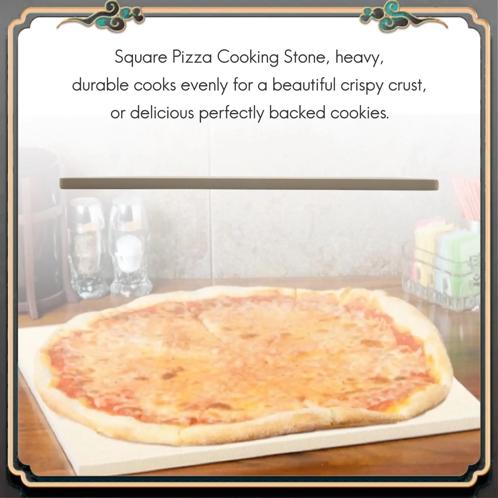 

Premium Pizza Stone For Cooking Baking Grilling Extra Thick Pizza Tools For Oven And Bbq Grill Bakeware Bread Tray Kitchen Bakin