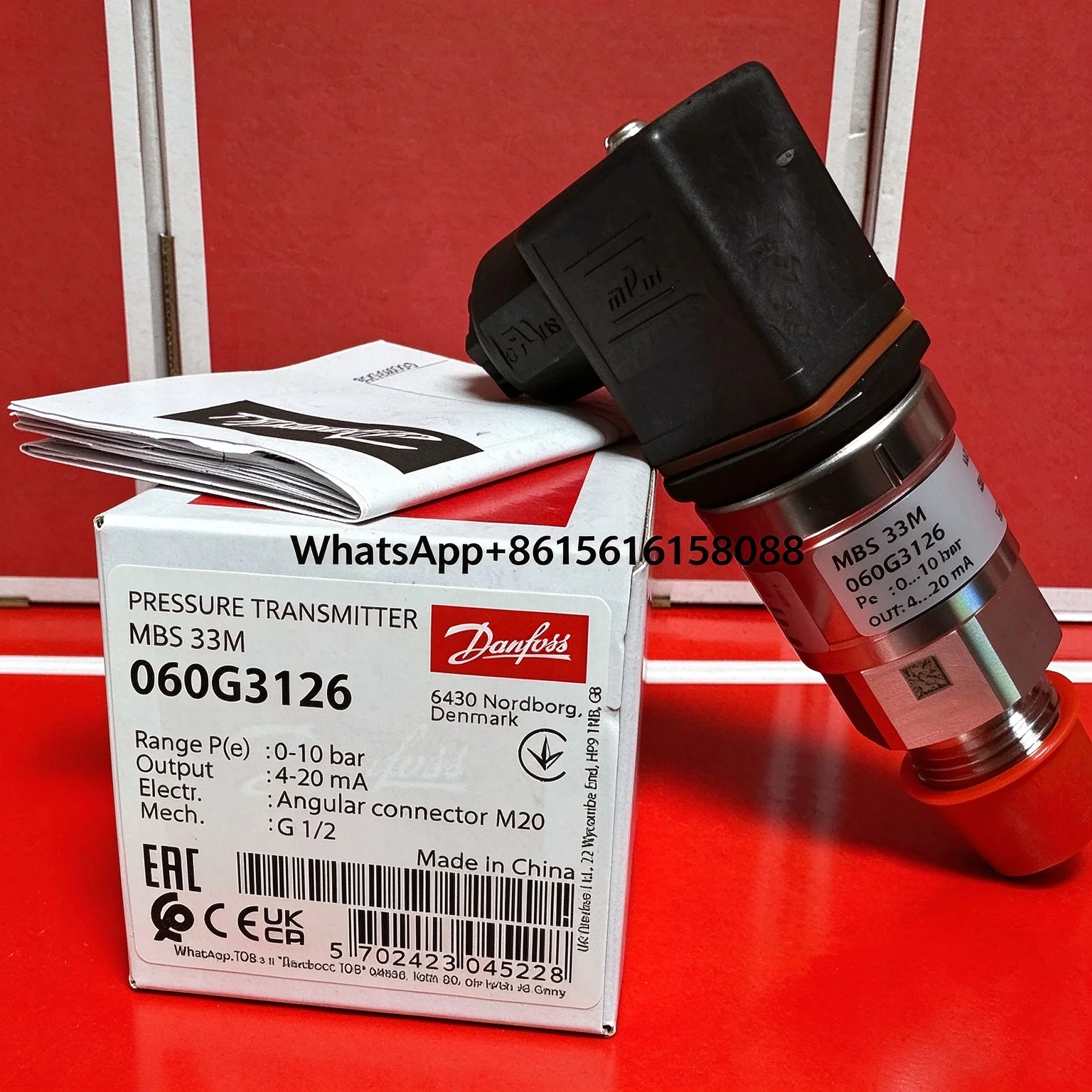 MBS33M 060G3121 060G3122 060G3123 060G3124 060G3125 060G3126 060G3127 060G3128 060G3129 Danfoss Pressure Sensor