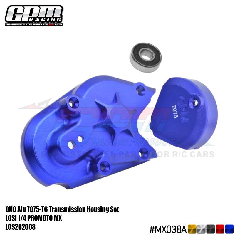 GPM Aluminum 7075 Transmission Housing For LOSI 1/4 Promoto-MX Motorcycle