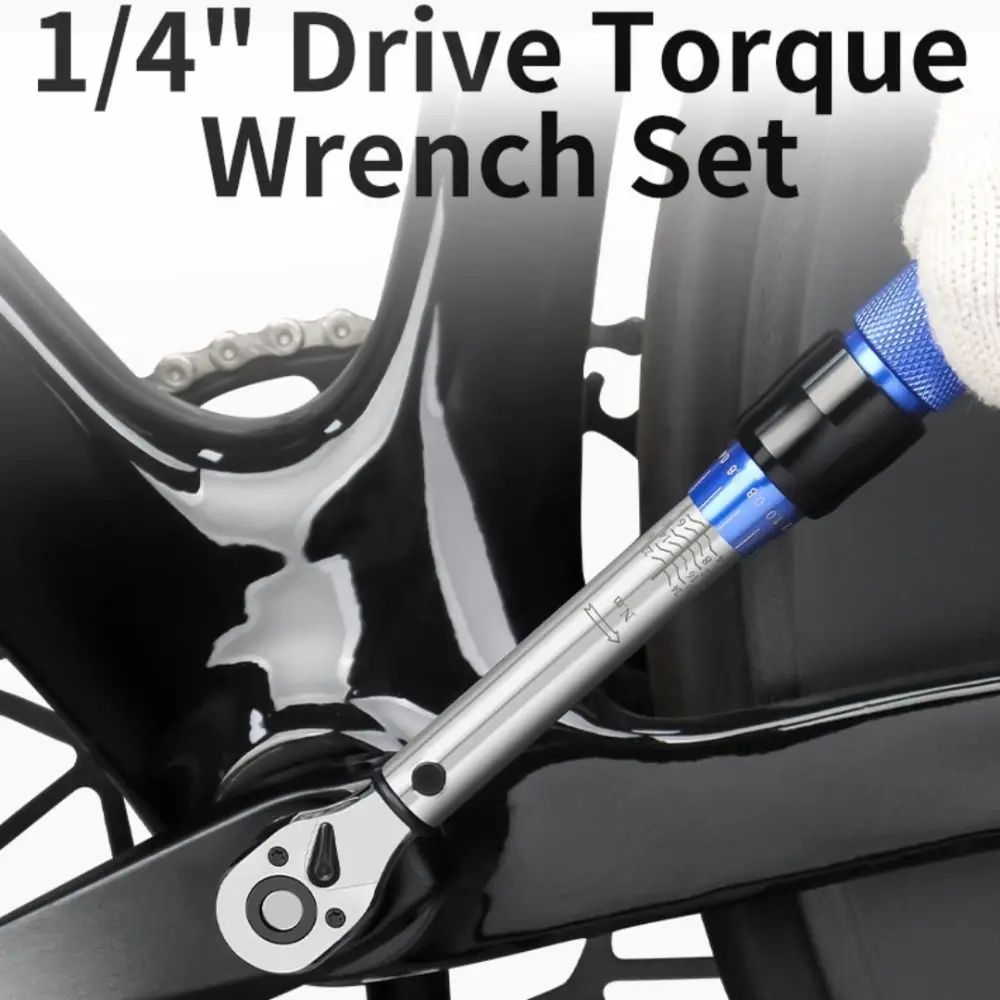 

Динамометрический ключ 2-24 Нм, 1/4 дюйма, набор динамометрических ключей с трещоткой в один клик, удлиненный удлинитель, двухнаправленная трещотка