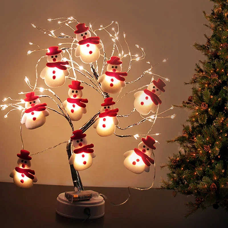 

1.65m/ 3m LED Christmas Snowman String Lights Hristmas tree Decoration Plush Snowman Lamp Indoor Living room Party String Lamps