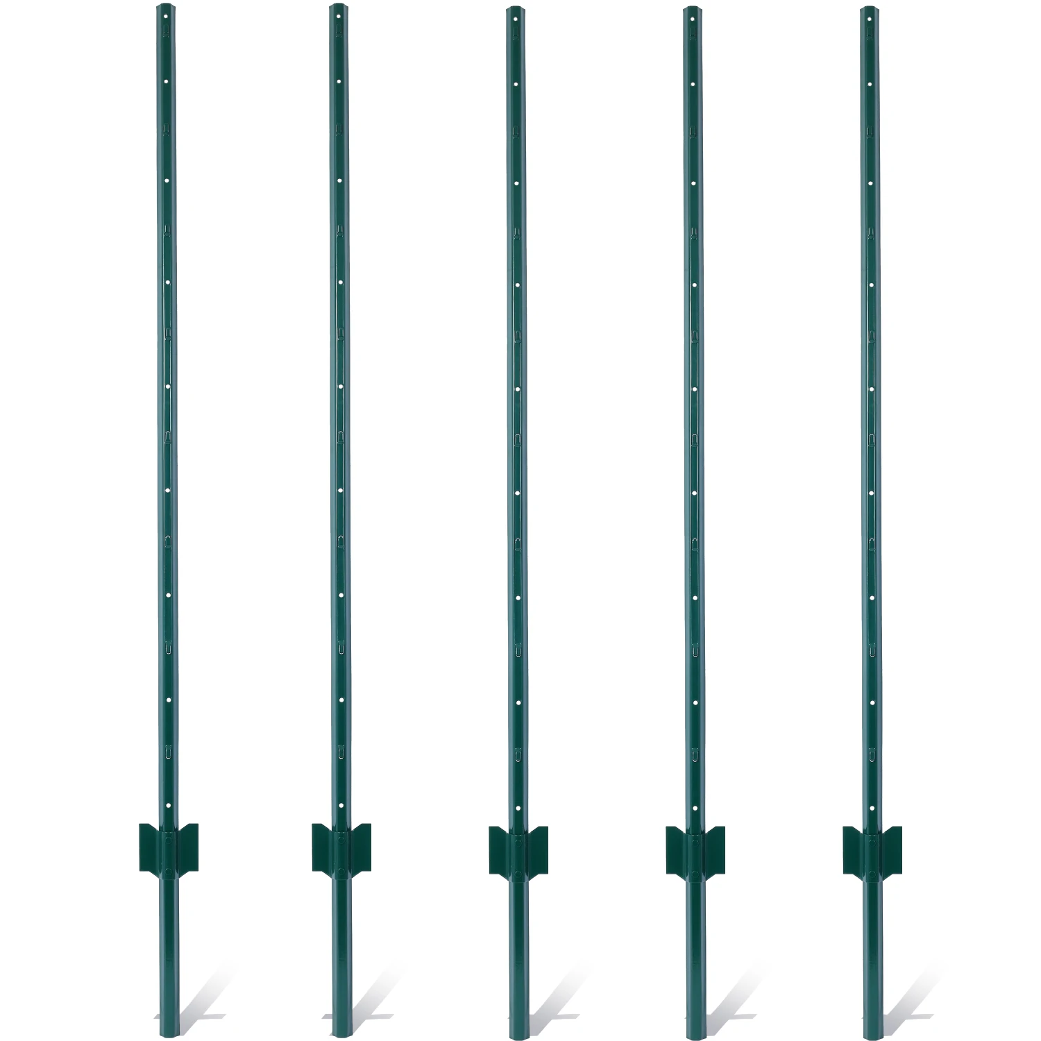 

Fence Posts 5Feet - 5Pack, Heavy Duty Metal Fence Post with U-Channel, Steel Fence U-Post for Holding Garden Wire Fence, Corner