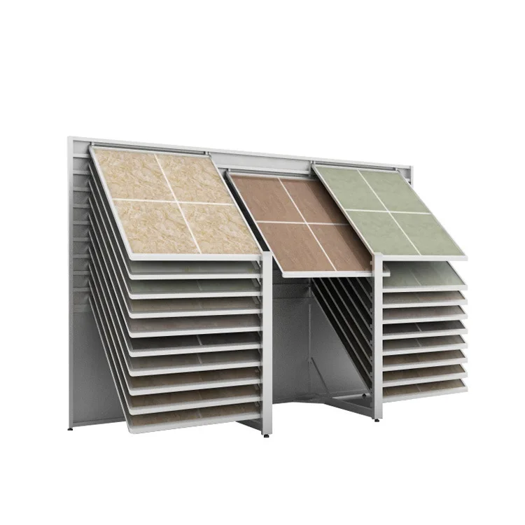 Modern Style Factory Customized Marble Stone Mosaic Counter Display Stand Ceramic Tile Display Stand