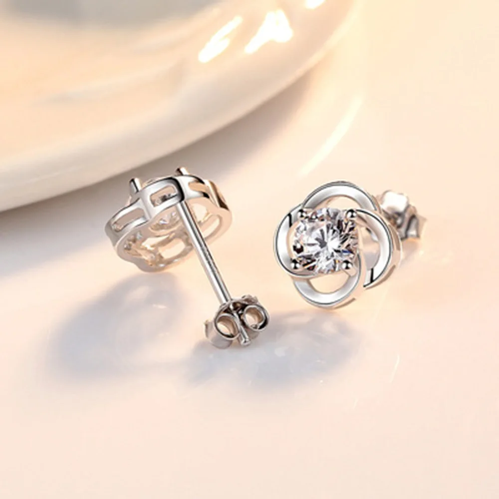 

Серьги из стерлингового серебра 925 пробы для женщин, длинные серьги-кольца с блестящими цирконами, ювелирные украшения для годовщины, свадьбы