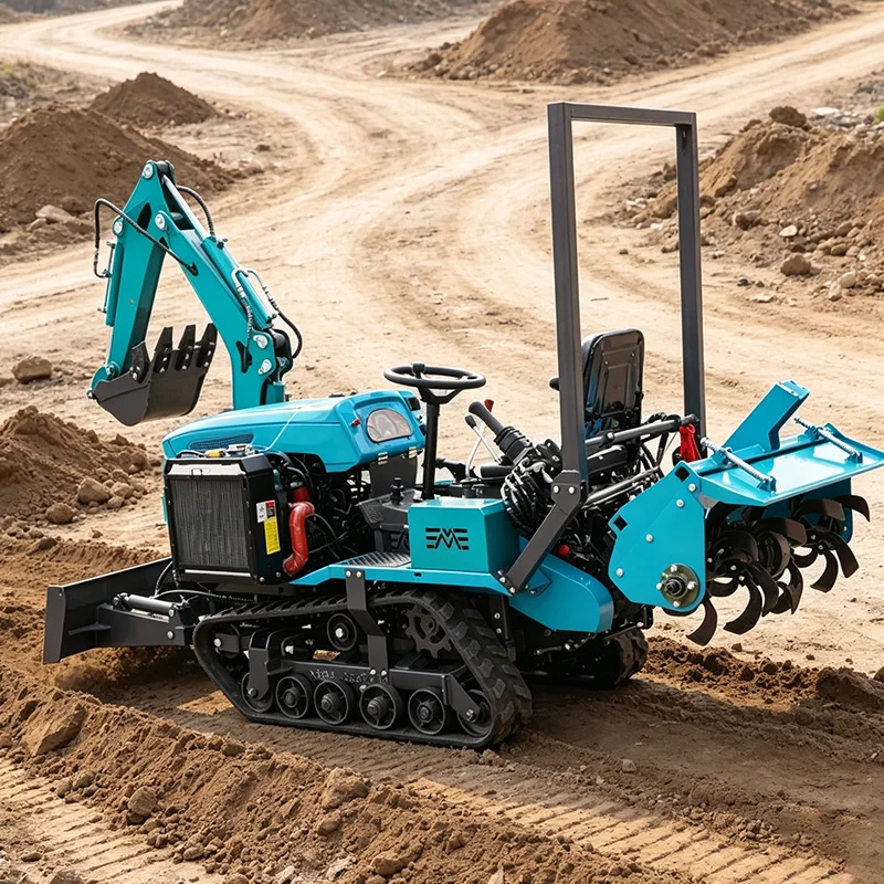 Customized Hot-selling Ride-on Tracked Tractor, Best-selling Farm Tiller of 2026, Mini Cultivator for Farmland Ploughing