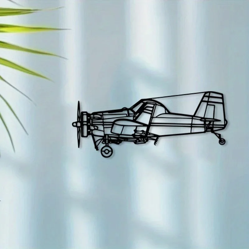 CIFBUY Airplane Metal Wall Art Iron Sculpture Rustproof Aviation Flight Decor Indoor Outdoor Home Garden Patio Gift