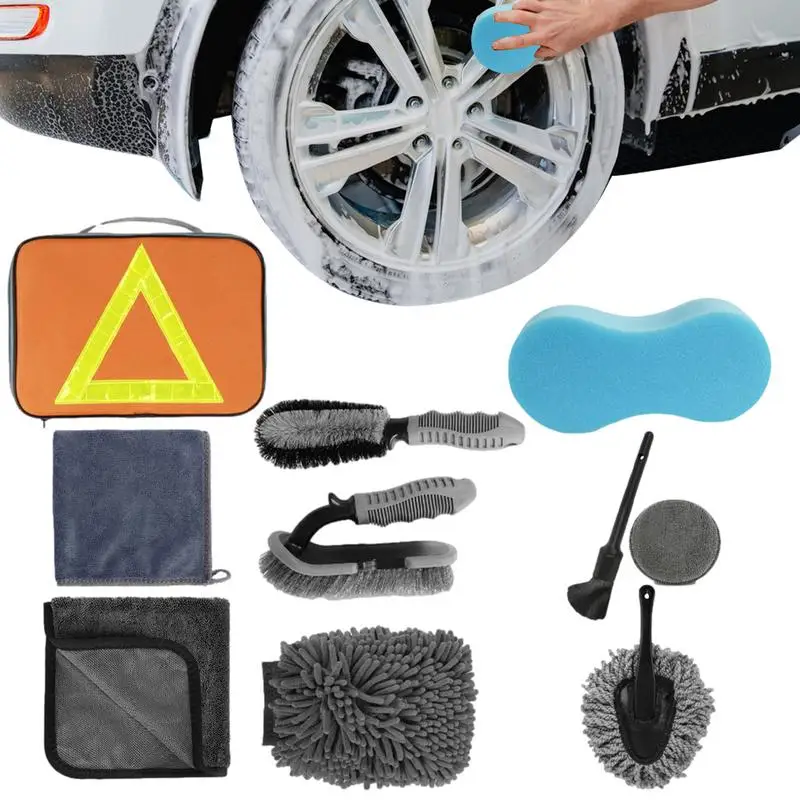 

Detail Brushes Car Detailing Car Detailing Kit Interior Cleaner Car Cleaning Tools Kit With Detail Brushes Wash Mitts Towels