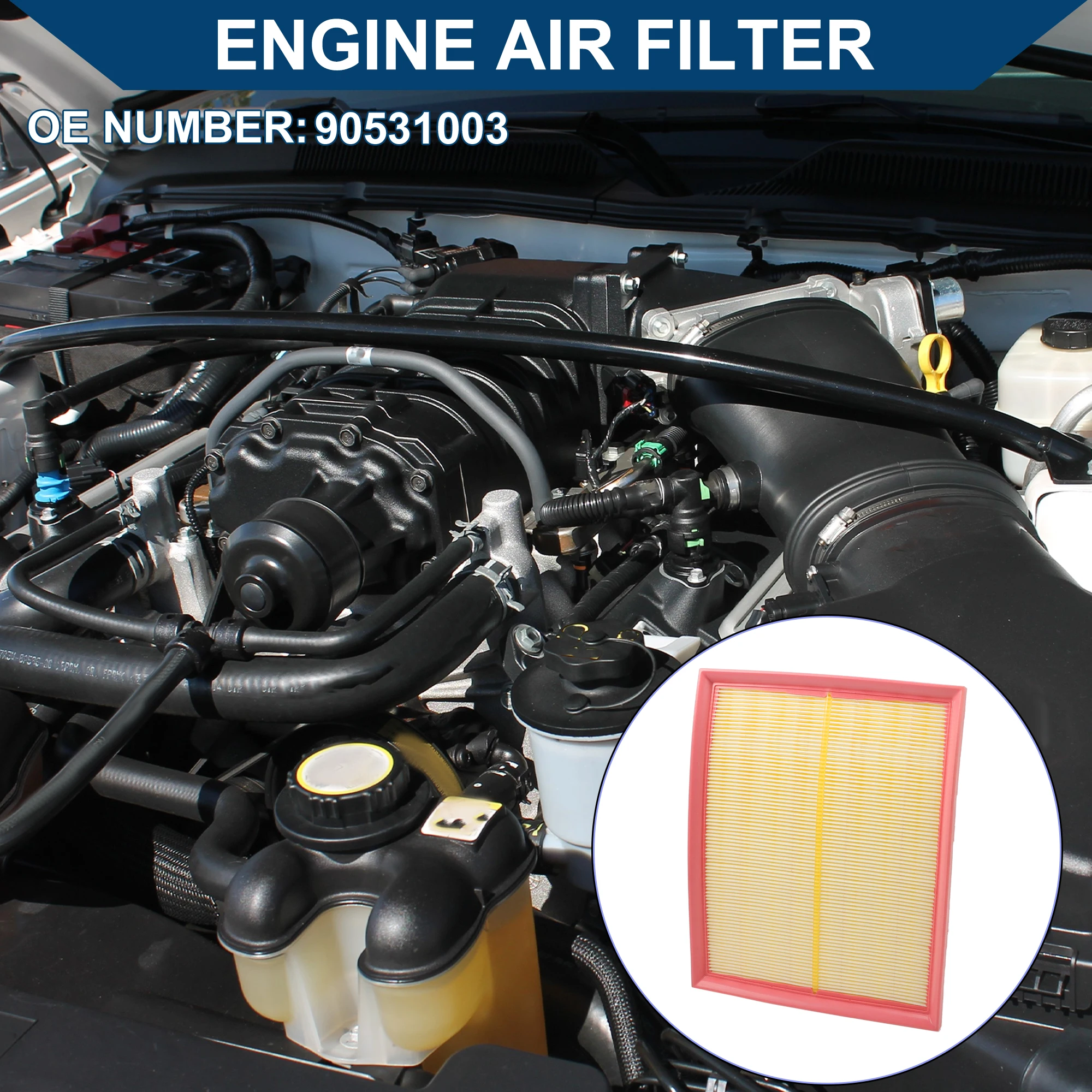 Filtro de ar do motor de carro X Autohaux No.90531003 para Chevrolet para Astra 2000-2008 1 peça